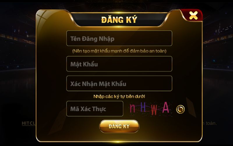 giao diện đăng nhập Hitclub bảo mật cao