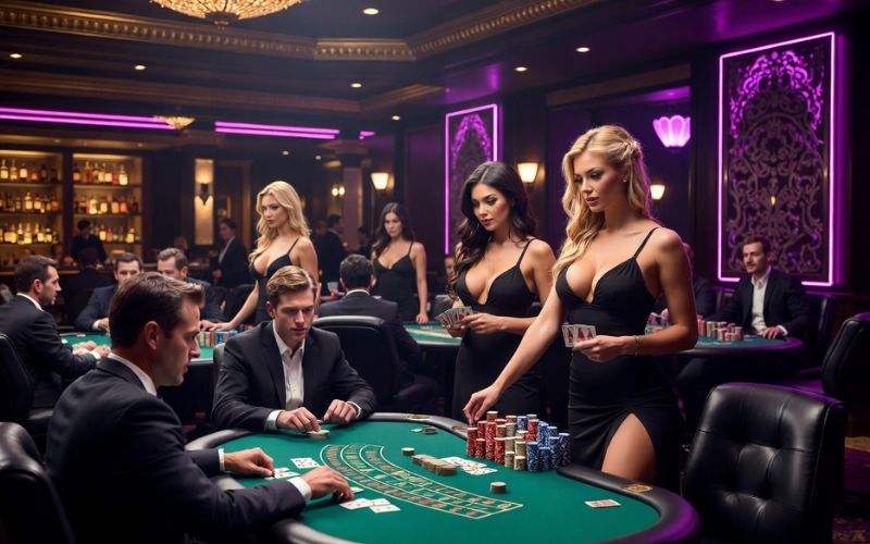 phòng game bài Hitclub sôi động nhiều người chơi