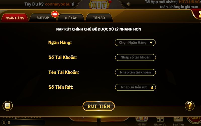 hướng dẫn rút tiền Hitclub nhanh chóng an toàn
